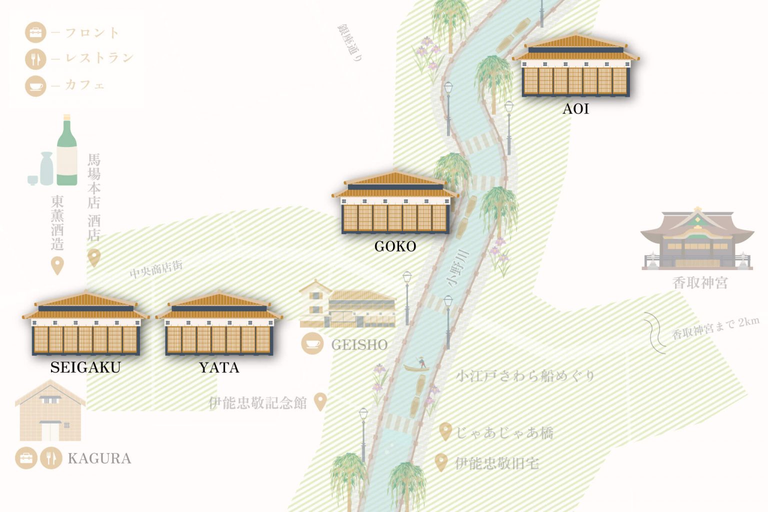 Sawara Map.pdf 佐原の歩き方 - 【公式】佐原商家町ホテル NIPPONIA|VMG HOTELS & UNIQUE VENUES
